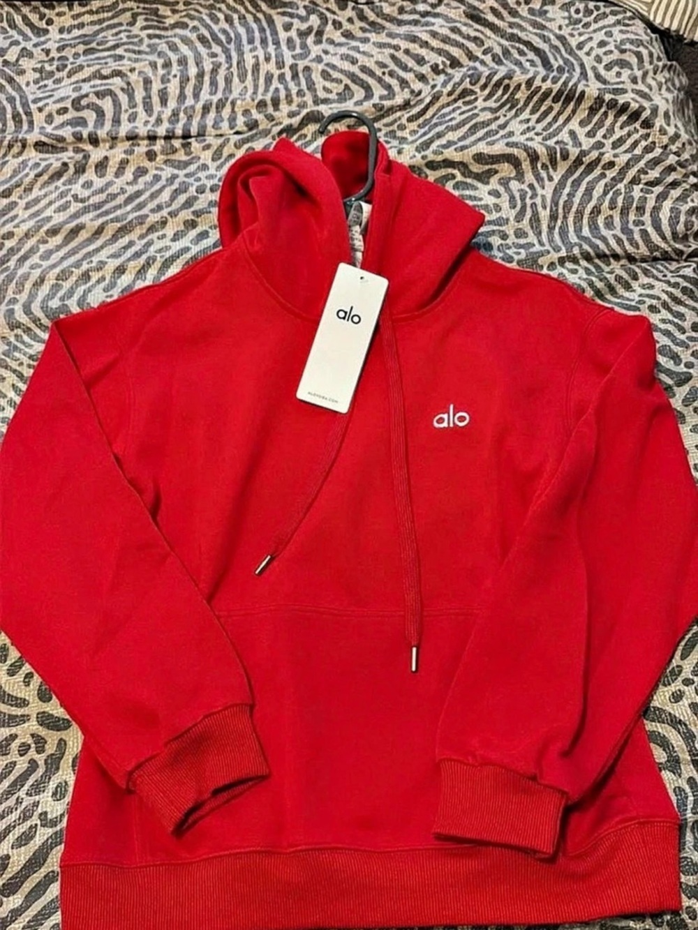 Alo Red Pullover Hoodie NWT